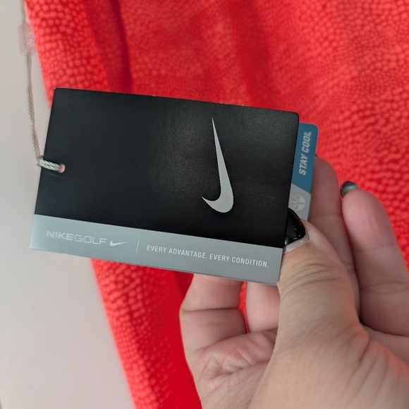 NWT Nike Golf Women's Size 14, Printed Coral Golf Shorts, Dri-Fit - Picture 7 of 7
